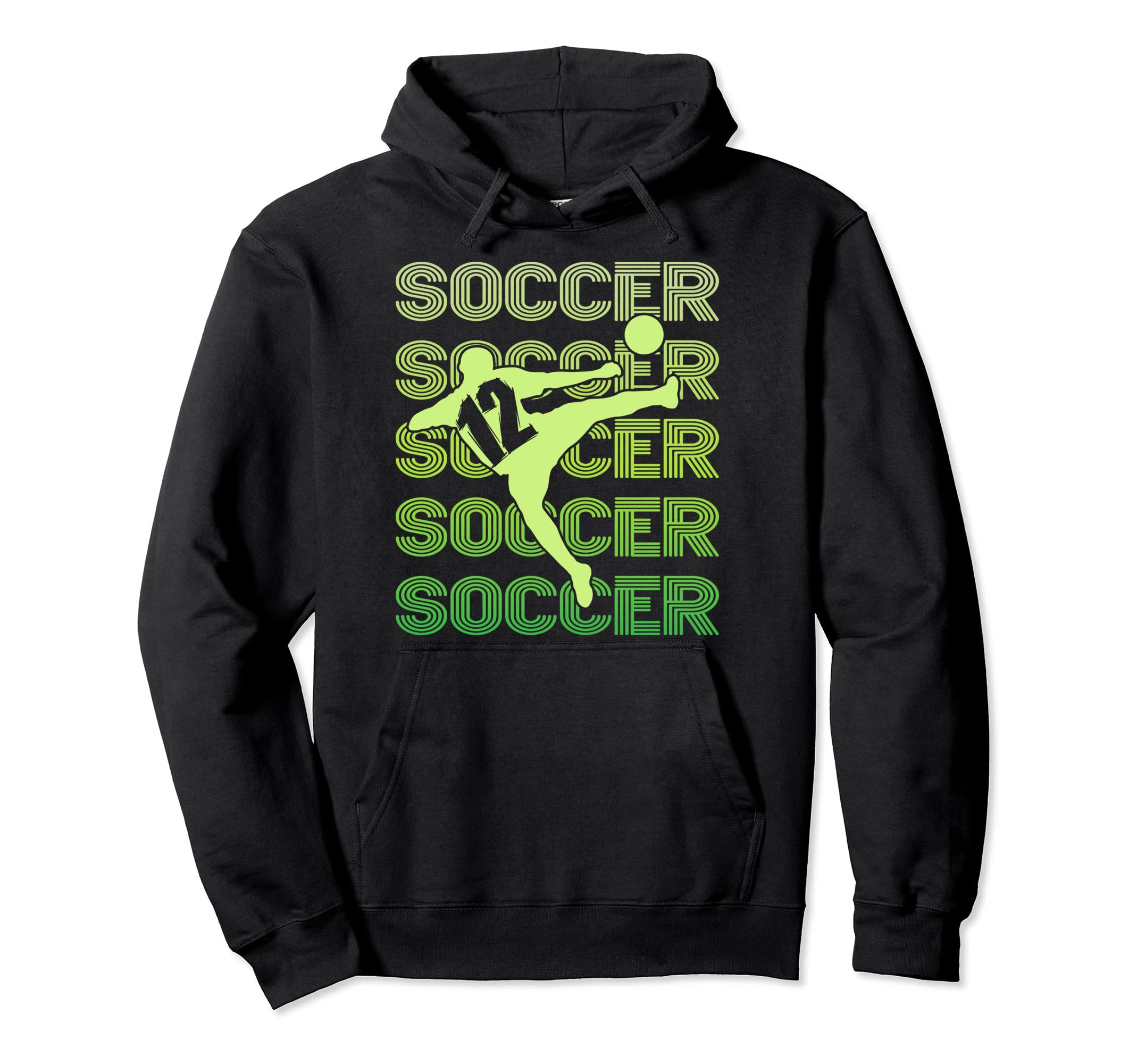 12Th Birthday Soccer 12 Years Old Hoodie - Casual Everyday Wear Unisex - T-Shirt, Sweatshirt, Hoodie