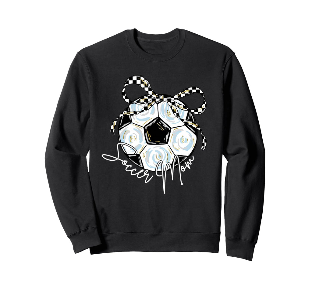 2 Sided Soccer Mom Mama Checkered Sweatshirt - Novelty Apparel Men Women - T-Shirt, Sweatshirt, Hoodie