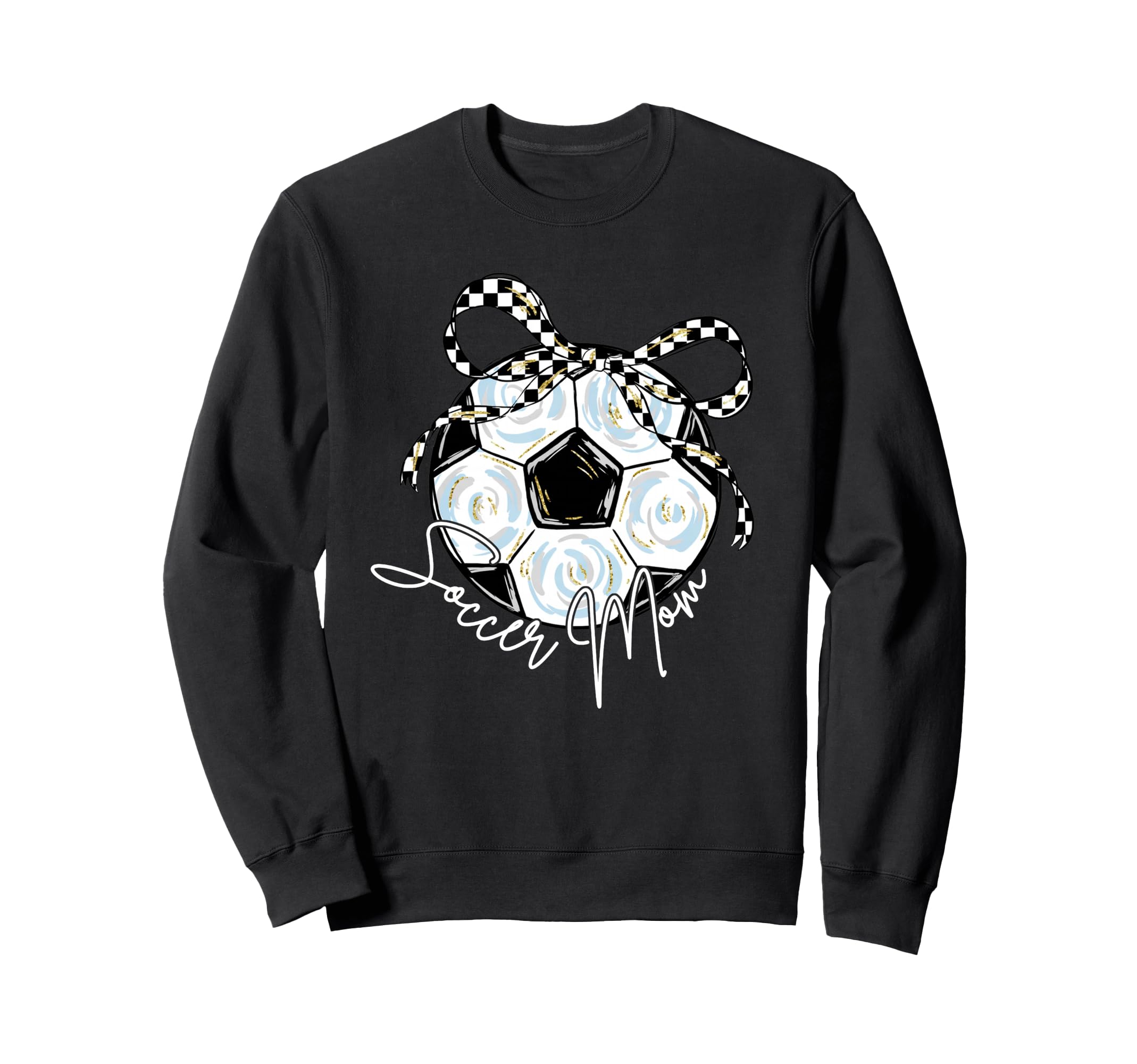 2 Sided Soccer Mom Mama Checkered Sweatshirt - Novelty Apparel Men Women - T-Shirt, Sweatshirt, Hoodie
