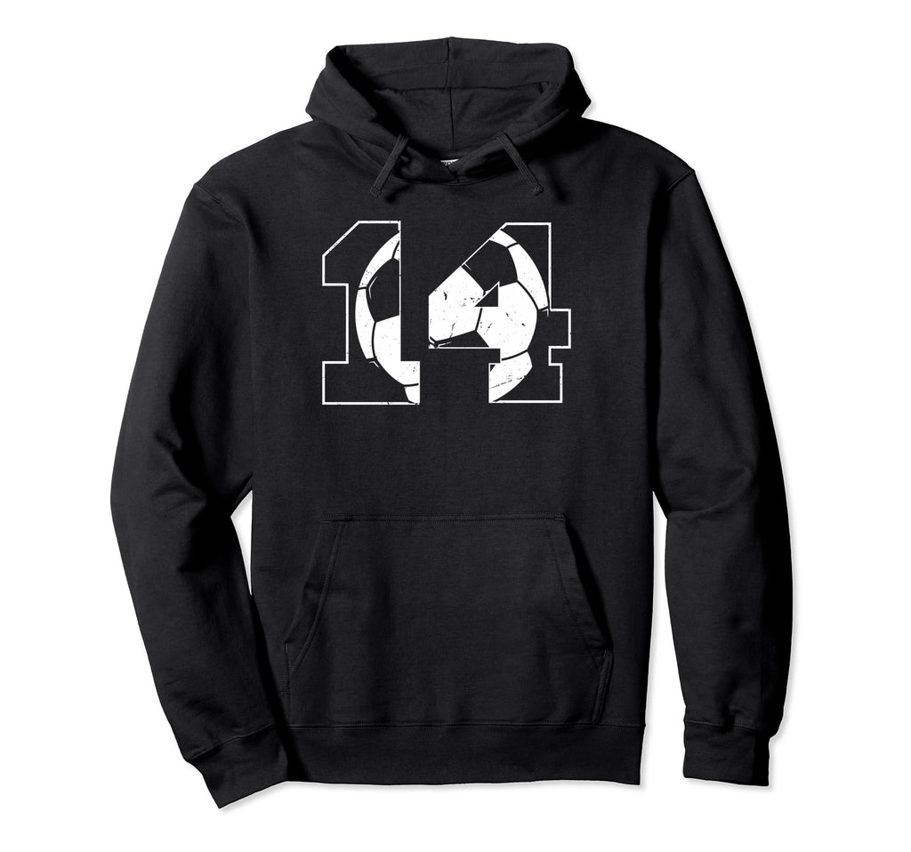 14Th Birthday Soccer Player Football Hoodie - Custom Art Print Men Women - T-Shirt, Sweatshirt, Hoodie