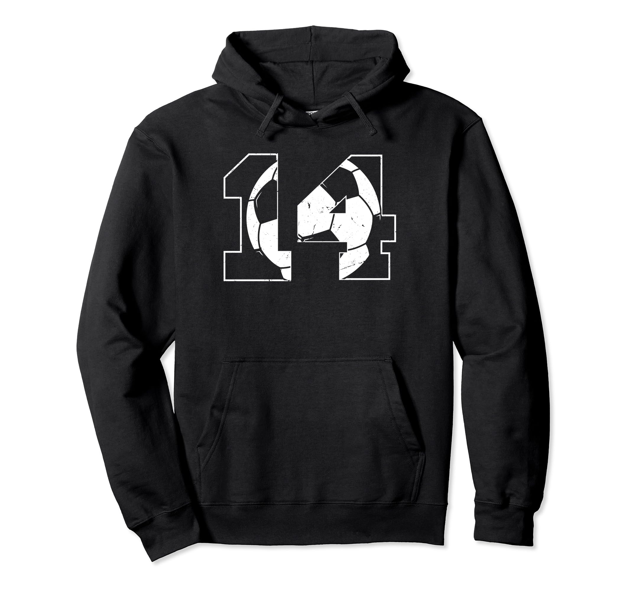 14Th Birthday Soccer Player Football Hoodie - Custom Art Print Men Women - T-Shirt, Sweatshirt, Hoodie
