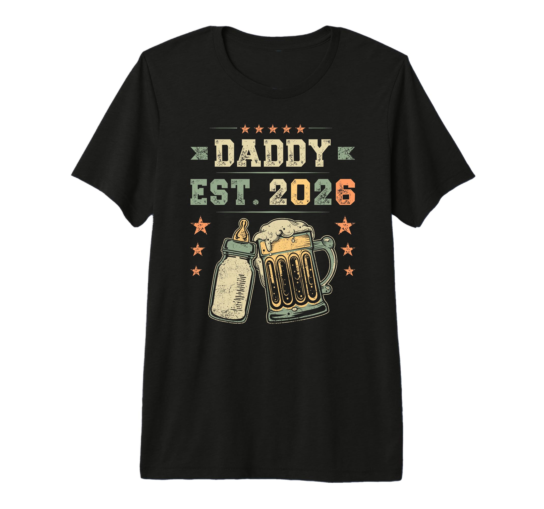 Mens Daddy Est 2026 First Time T-Shirt - Streetwear Style for Adults - T-Shirt, Sweatshirt, Hoodie