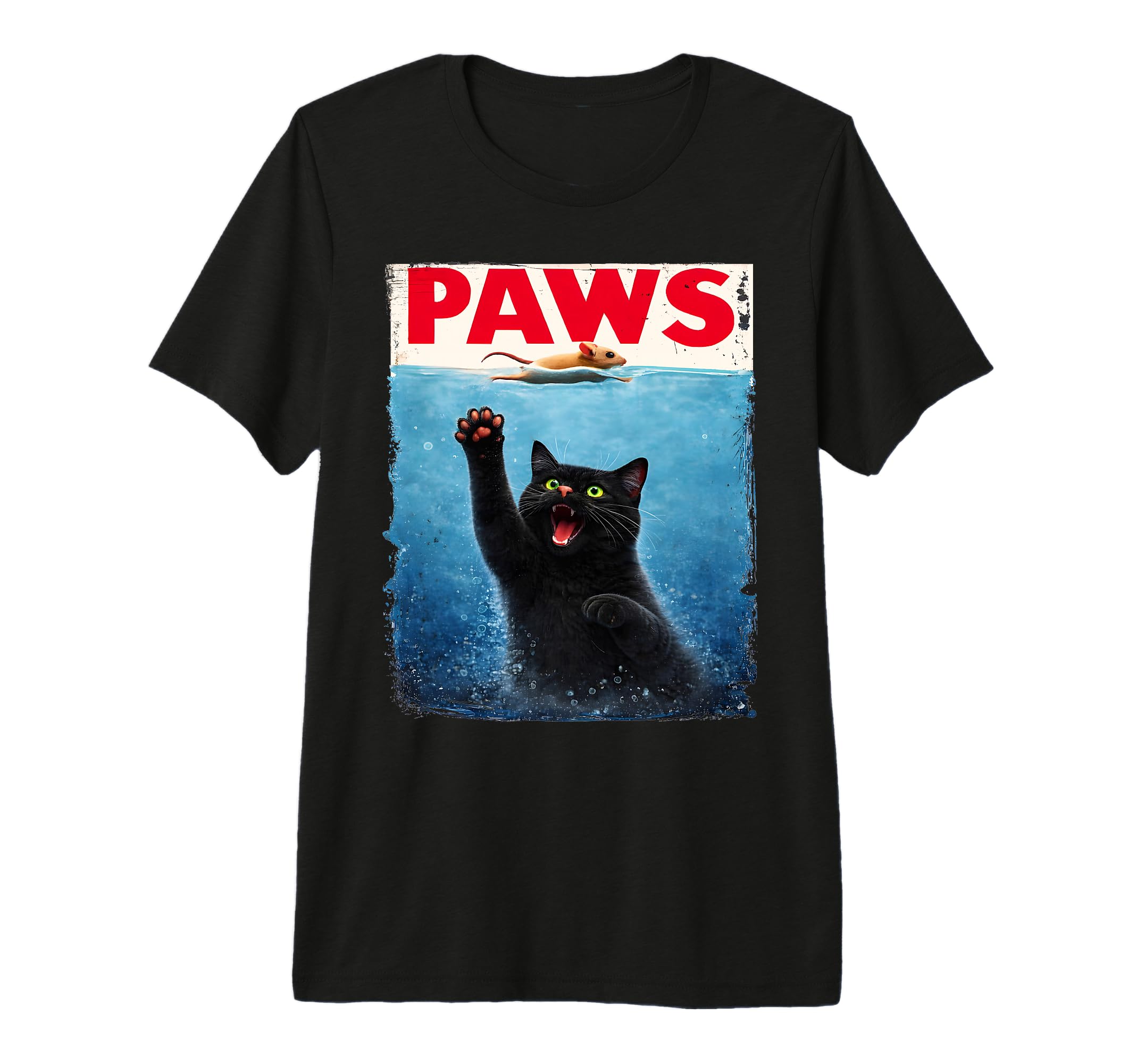 Black Cat Paws Parody Cat Lover Cat T-Shirt - Trendy Graphic for Adults - T-Shirt, Sweatshirt, Hoodie