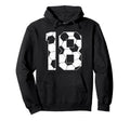 18Th Birthday Soccer Player Football 18 Hoodie - Graphic Print for Adults - T-Shirt, Sweatshirt, Hoodie