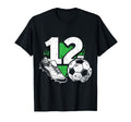 12Th Birthday Soccer Player Football 12 T-Shirt - Novelty Apparel Unisex - T-Shirt, Sweatshirt, Hoodie