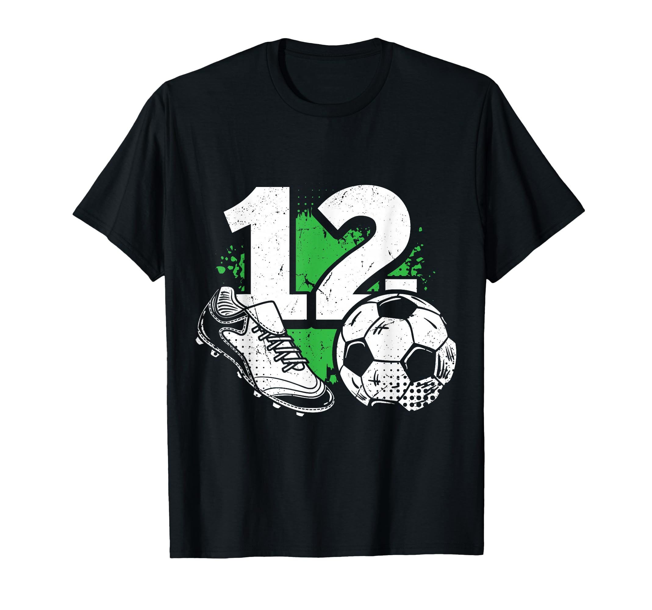 12Th Birthday Soccer Player Football 12 T-Shirt - Novelty Apparel Unisex - T-Shirt, Sweatshirt, Hoodie