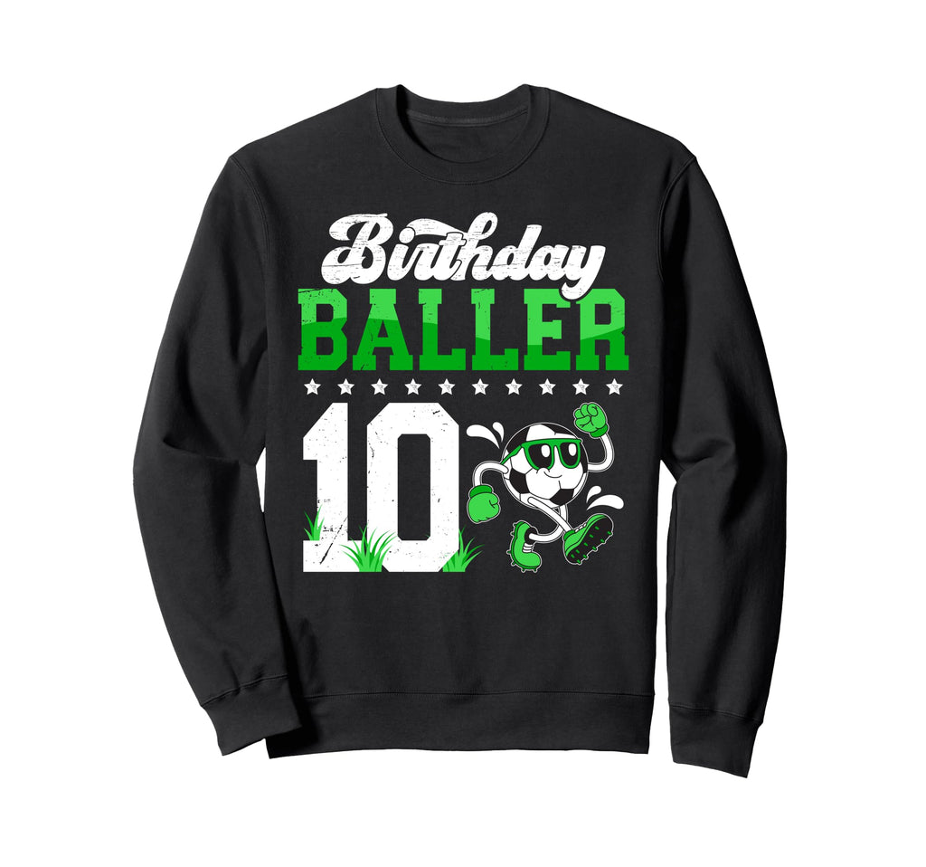 10Th Soccer Birthday Party Ten Sweatshirt - Minimalist Print Men Women - T-Shirt, Sweatshirt, Hoodie