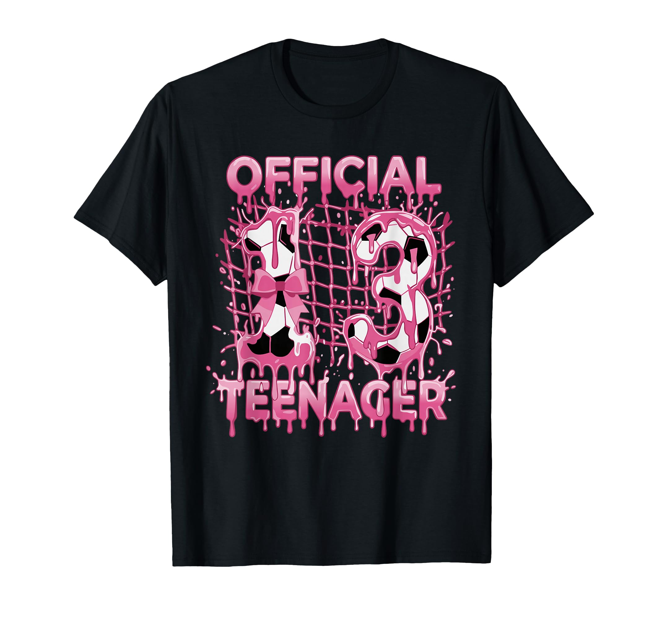 13Th Birthday Soccer Ice Cream Drip T-Shirt - Unique Graphic Men Women - T-Shirt, Sweatshirt, Hoodie