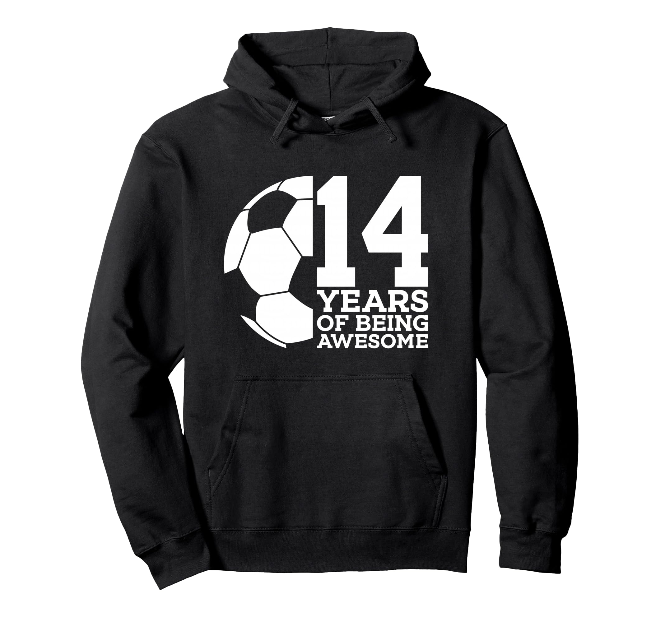 14 Years Being Awesome Soccer 14Th Hoodie - Aesthetic Graphic Unisex - T-Shirt, Sweatshirt, Hoodie