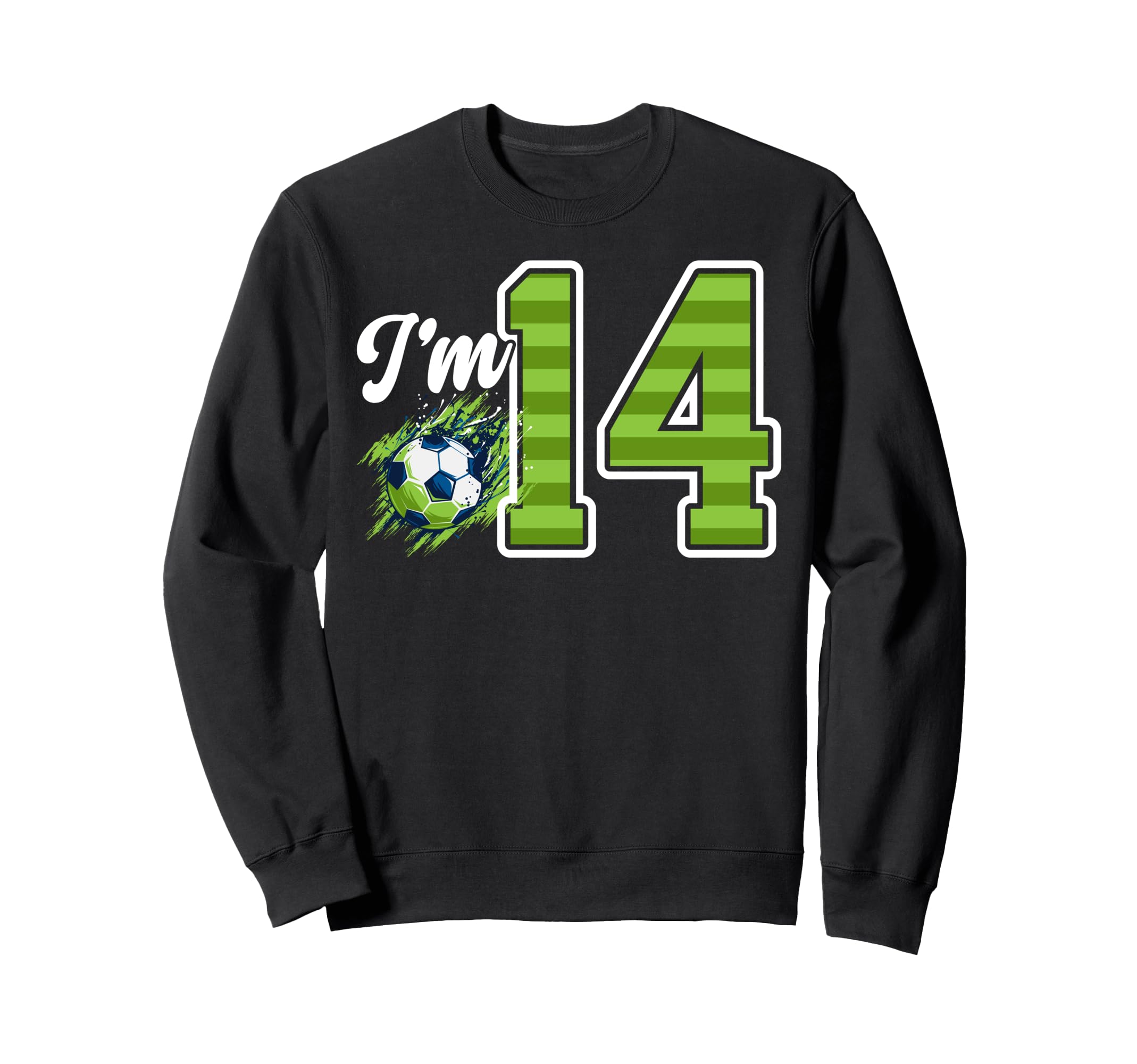 14Th Soccer Birthday Party Fourteen Sweatshirt - Graphic Print for Adults - T-Shirt, Sweatshirt, Hoodie