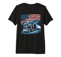 American Flag Trucker Dad Big Rig T-Shirt - Aesthetic Graphic for Adults - T-Shirt, Sweatshirt, Hoodie