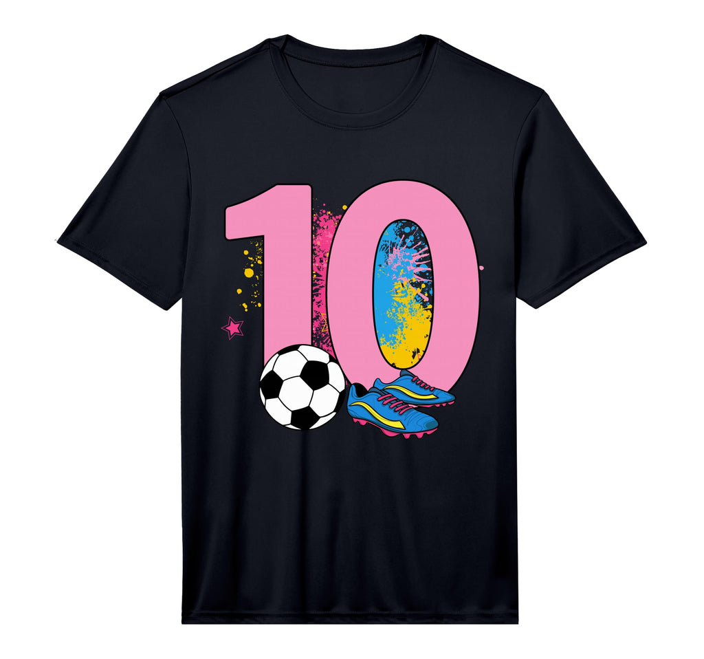 10Th Birthday Soccer Player Football T-Shirt - Minimalist Print for Adults - T-Shirt, Sweatshirt, Hoodie