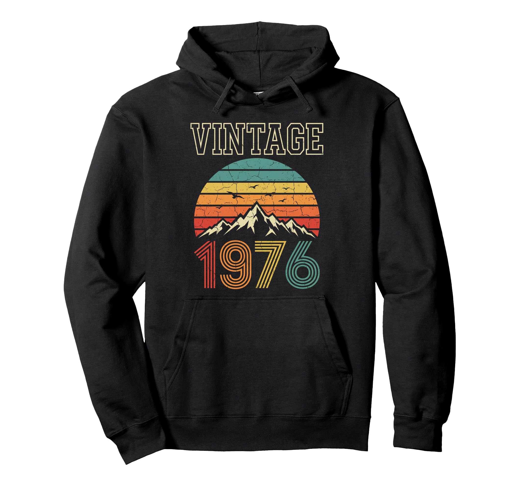 1976 Sunset Mountain 50Th Birthday Hoodie - Fun Novelty Design Unisex - T-Shirt, Sweatshirt, Hoodie