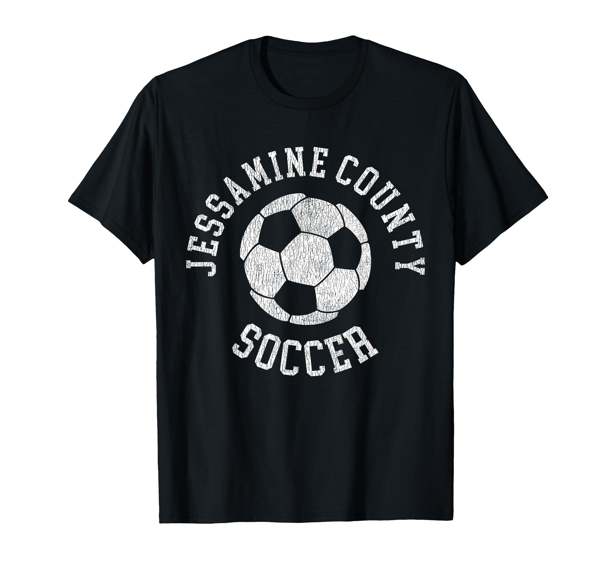 Jessamine County Soccer Distressed 90S T-Shirt - Trendy Graphic for Adults - T-Shirt, Sweatshirt, Hoodie