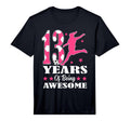 13 Years Being Awesome Birthday Soccer T-Shirt - Graphic Print Unisex - T-Shirt, Sweatshirt, Hoodie