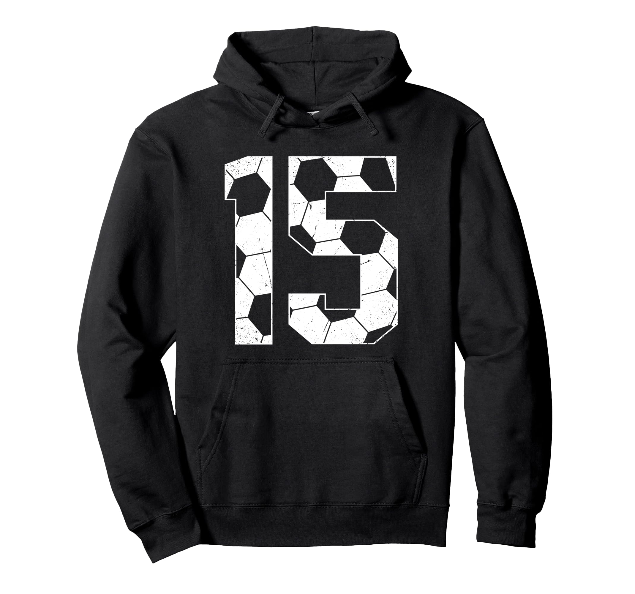 15Th Birthday Soccer Player Football 15 Hoodie - Graphic Print for Adults - T-Shirt, Sweatshirt, Hoodie