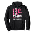 13 Years Being Awesome Birthday Soccer Hoodie - Graphic Print for Adults - T-Shirt, Sweatshirt, Hoodie
