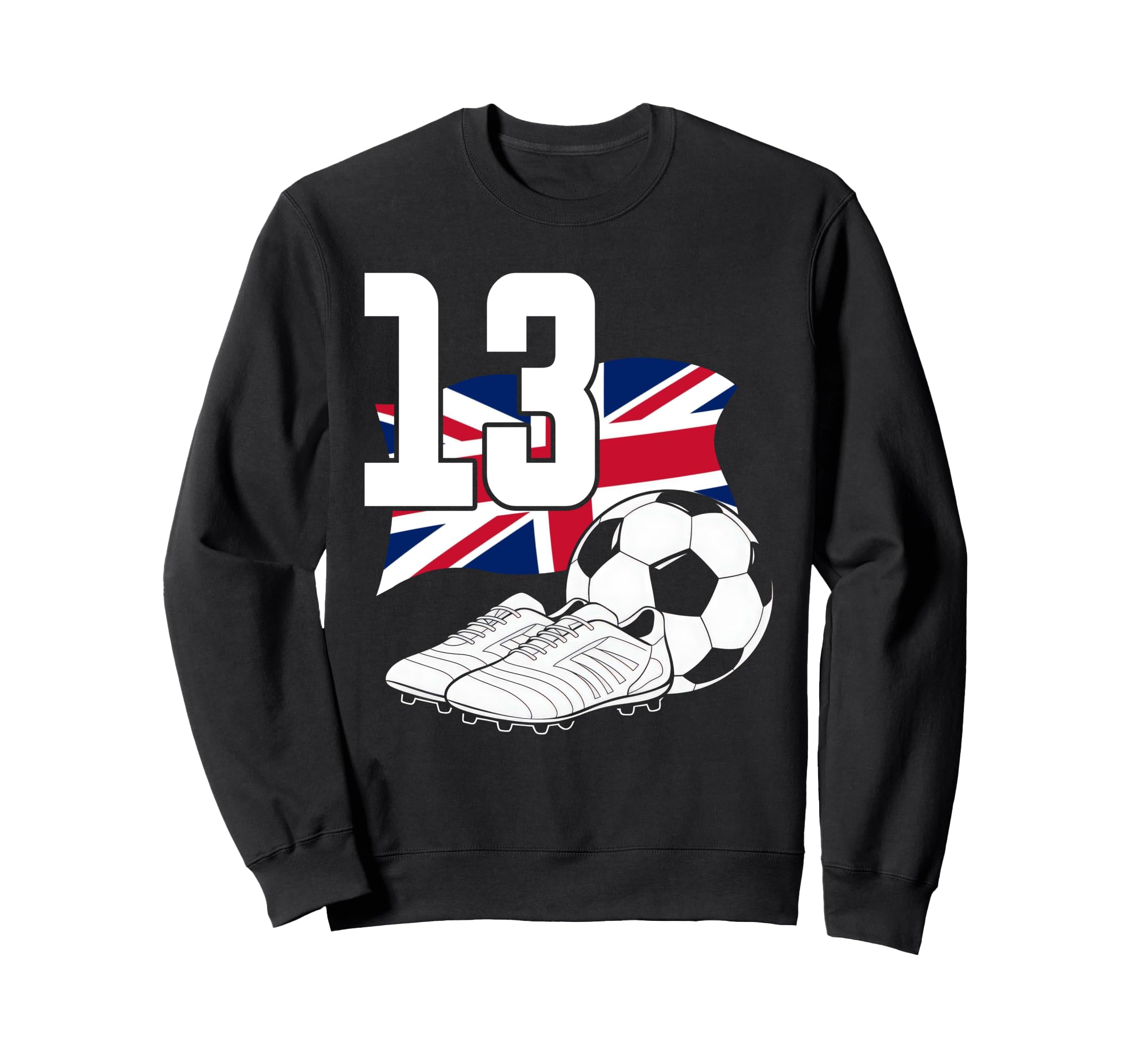 13 Soccer Birthday Gift Soccer Sweatshirt - Custom Art Print for Adults - T-Shirt, Sweatshirt, Hoodie