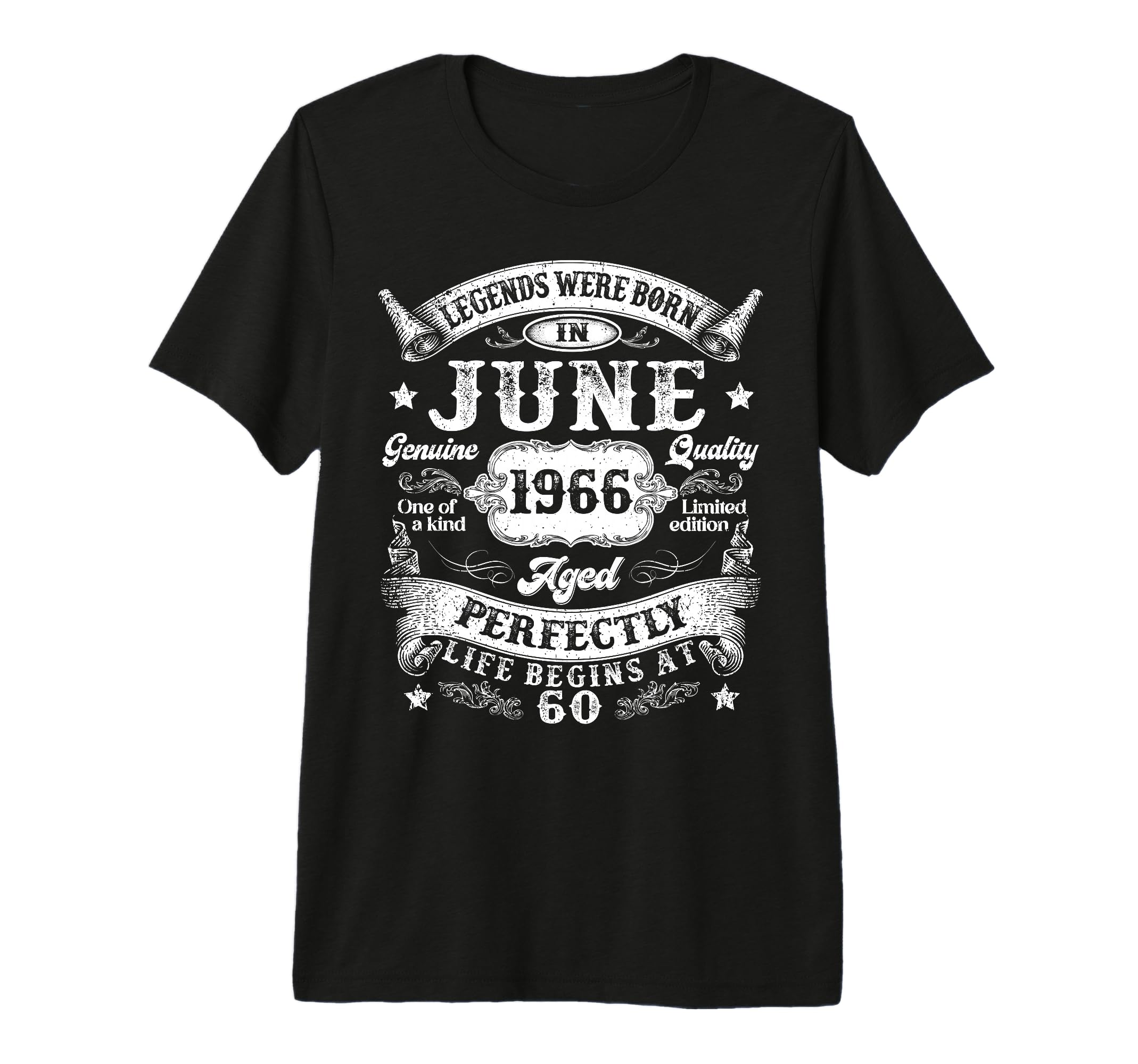 Legends Were Born June 1966 60Th T-Shirt - Casual Everyday Wear for Adults - T-Shirt, Sweatshirt, Hoodie