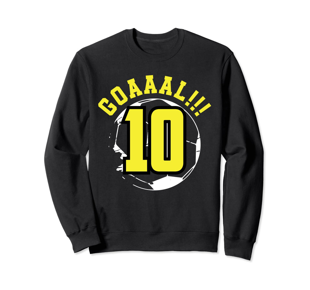 10Th Birthday 10 Years Soccer Sweatshirt - Minimalist Print for Adults - T-Shirt, Sweatshirt, Hoodie