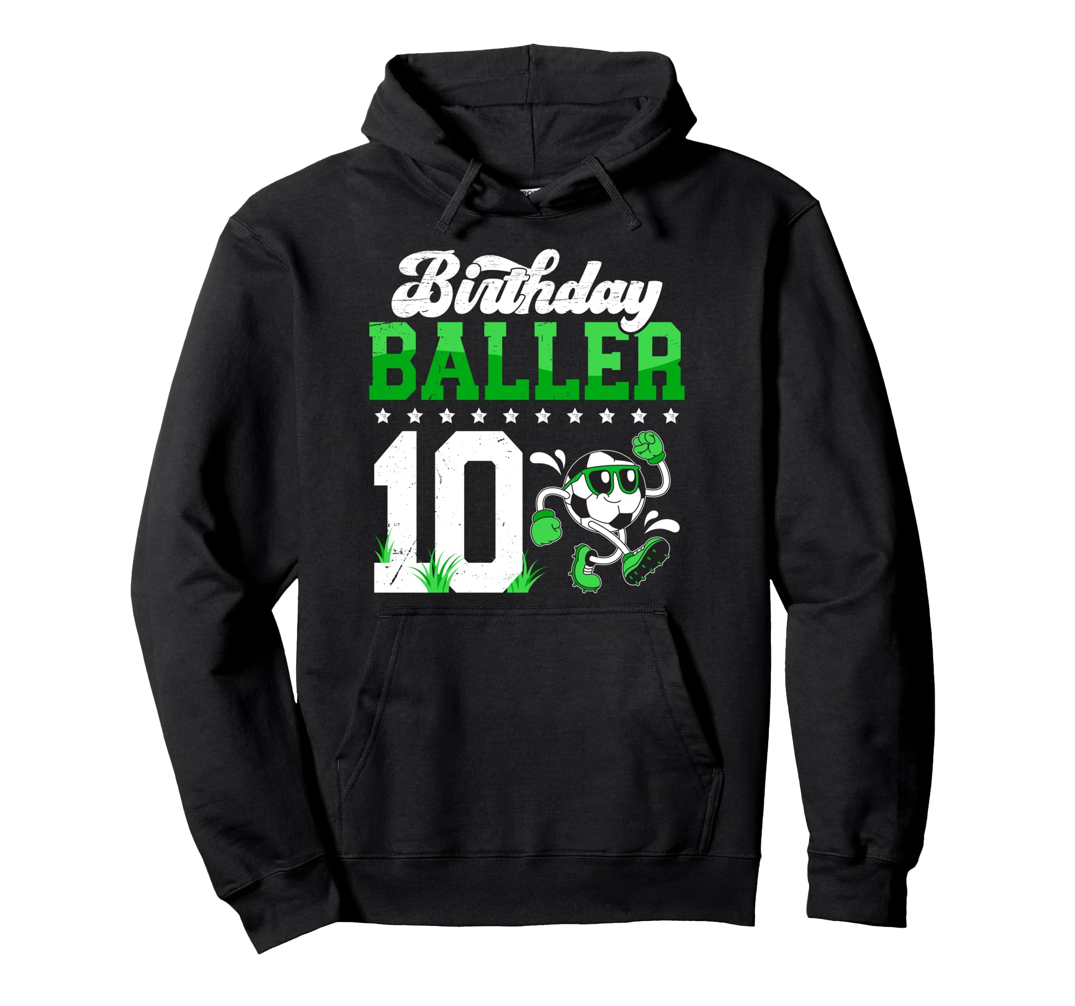 10Th Soccer Birthday Party Ten Year Old Hoodie - Graphic Print Unisex - T-Shirt, Sweatshirt, Hoodie