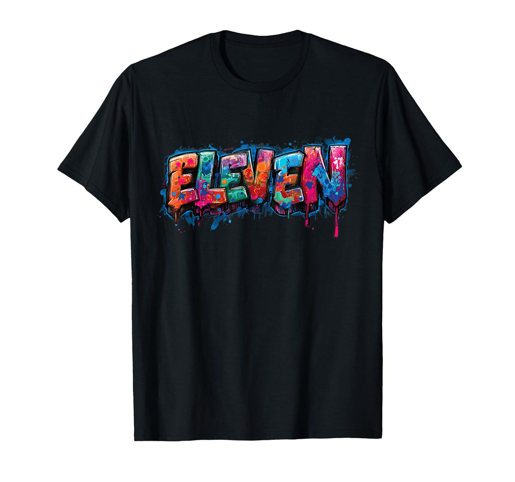11Th Birthday Eleven 11 Year Old Graffiti T-Shirt - Graphic Print Men Women - T-Shirt, Sweatshirt, Hoodie