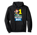 1St Birthday 1 Year Soccer Football Player Hoodie - Novelty Apparel Unisex - T-Shirt, Sweatshirt, Hoodie