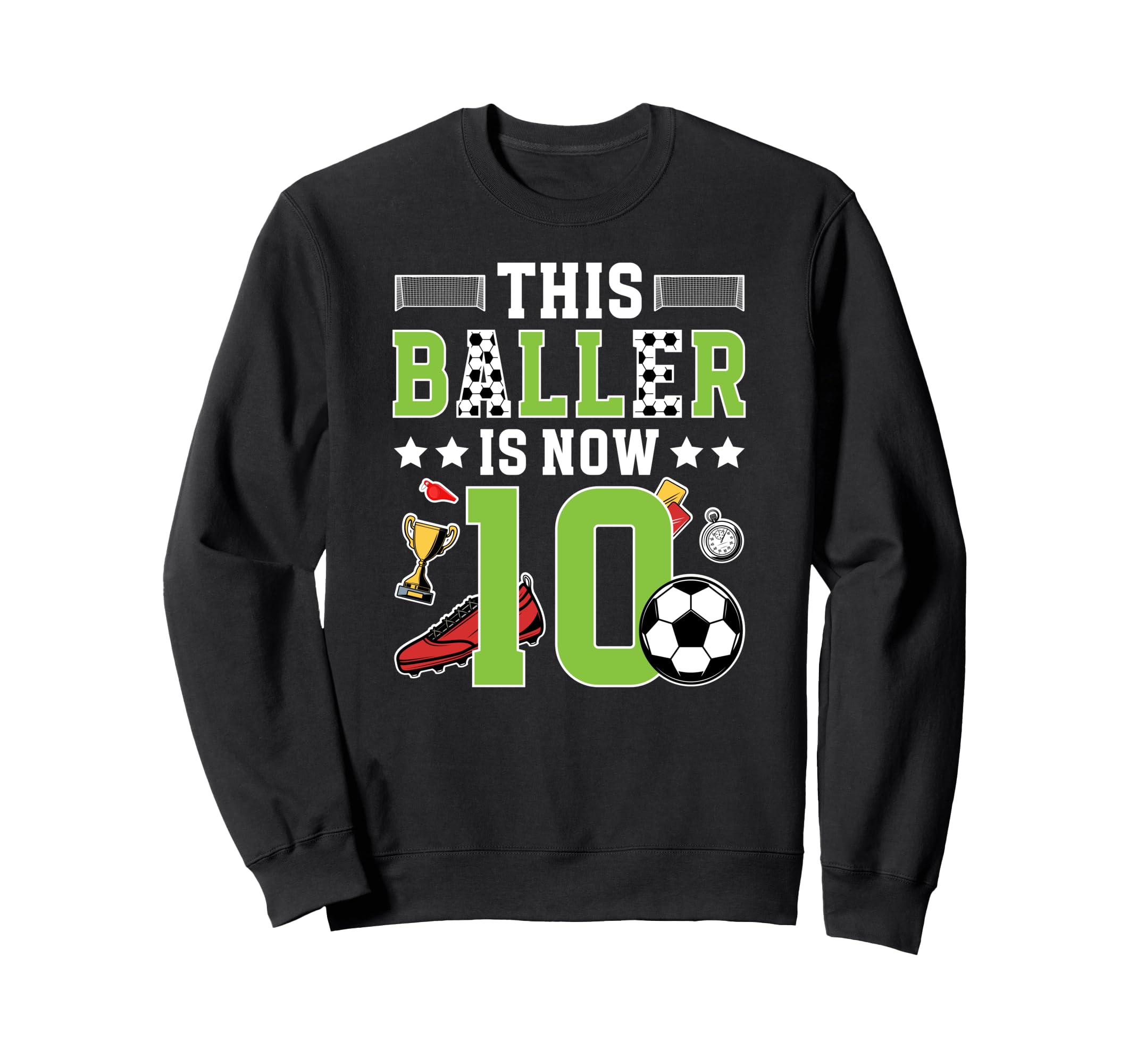 10Th Birthday Soccer Ten Year Old Sweatshirt - Unique Graphic Men Women - T-Shirt, Sweatshirt, Hoodie