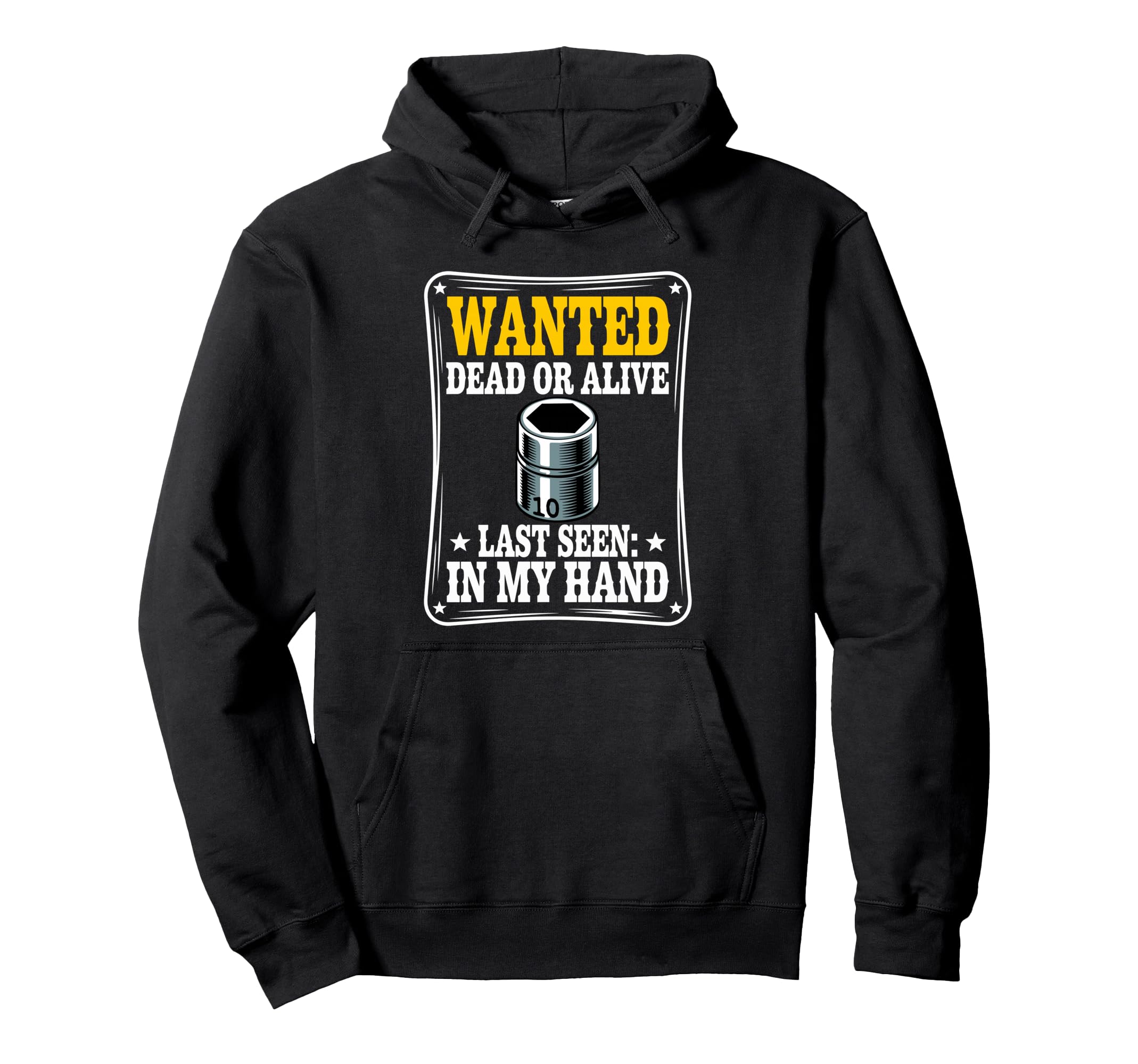 10Mm Socket Wanted Car Guy Funny Car Hoodie - Minimalist Print for Adults - T-Shirt, Sweatshirt, Hoodie