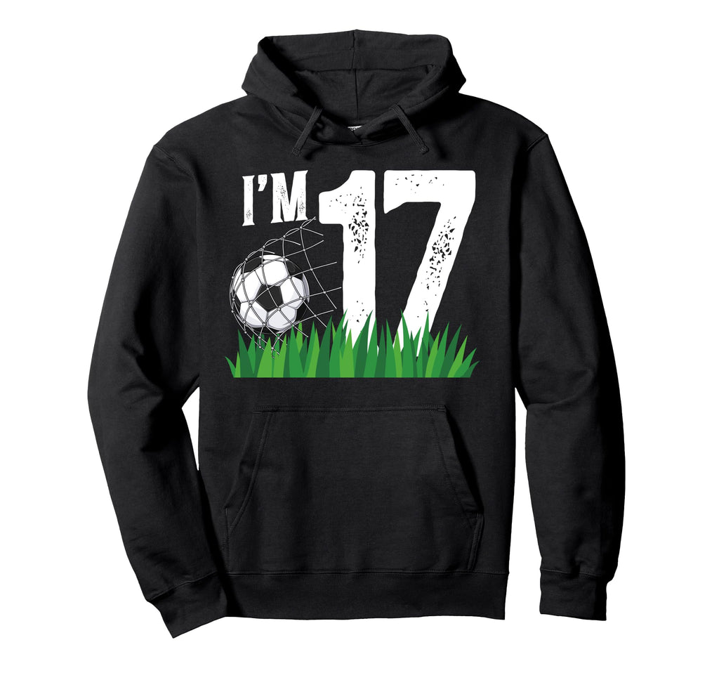 17Th Soccer Birthday Party Seventeen Hoodie - Novelty Apparel for Adults - T-Shirt, Sweatshirt, Hoodie