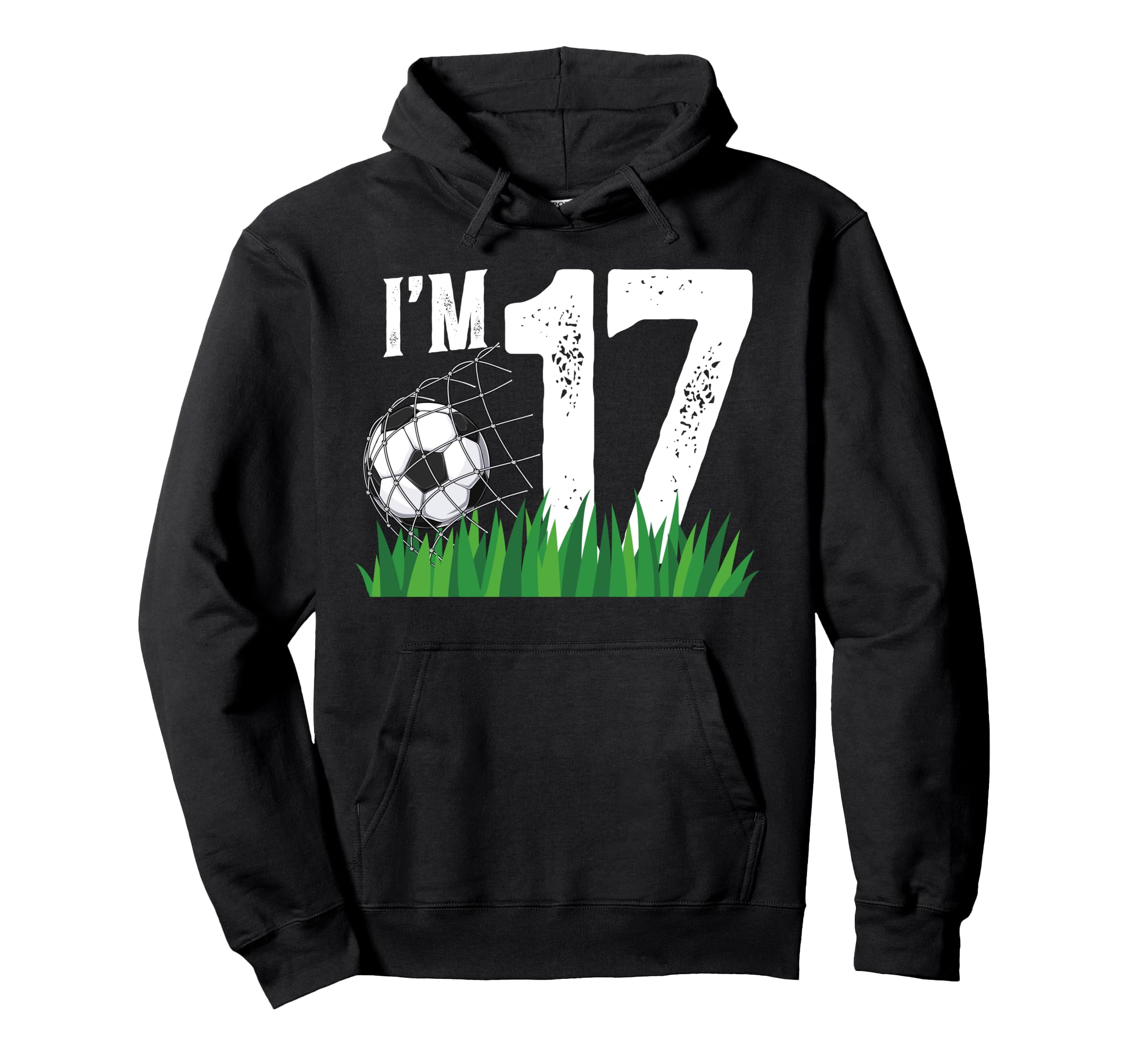 17Th Soccer Birthday Party Seventeen Hoodie - Novelty Apparel for Adults - T-Shirt, Sweatshirt, Hoodie