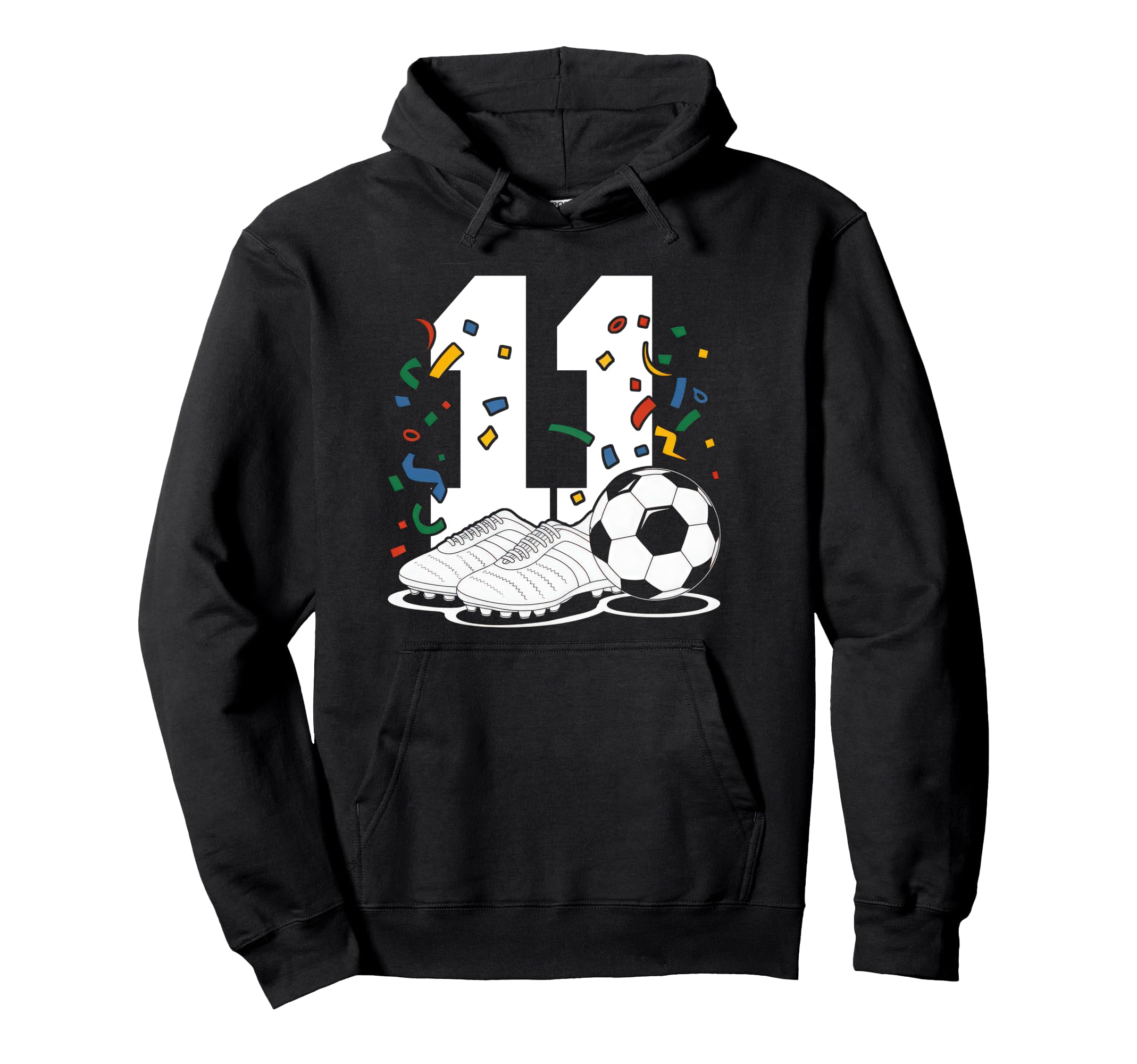 11 Soccer Birthday Gift Soccer Fan Hoodie - Aesthetic Graphic Unisex - T-Shirt, Sweatshirt, Hoodie