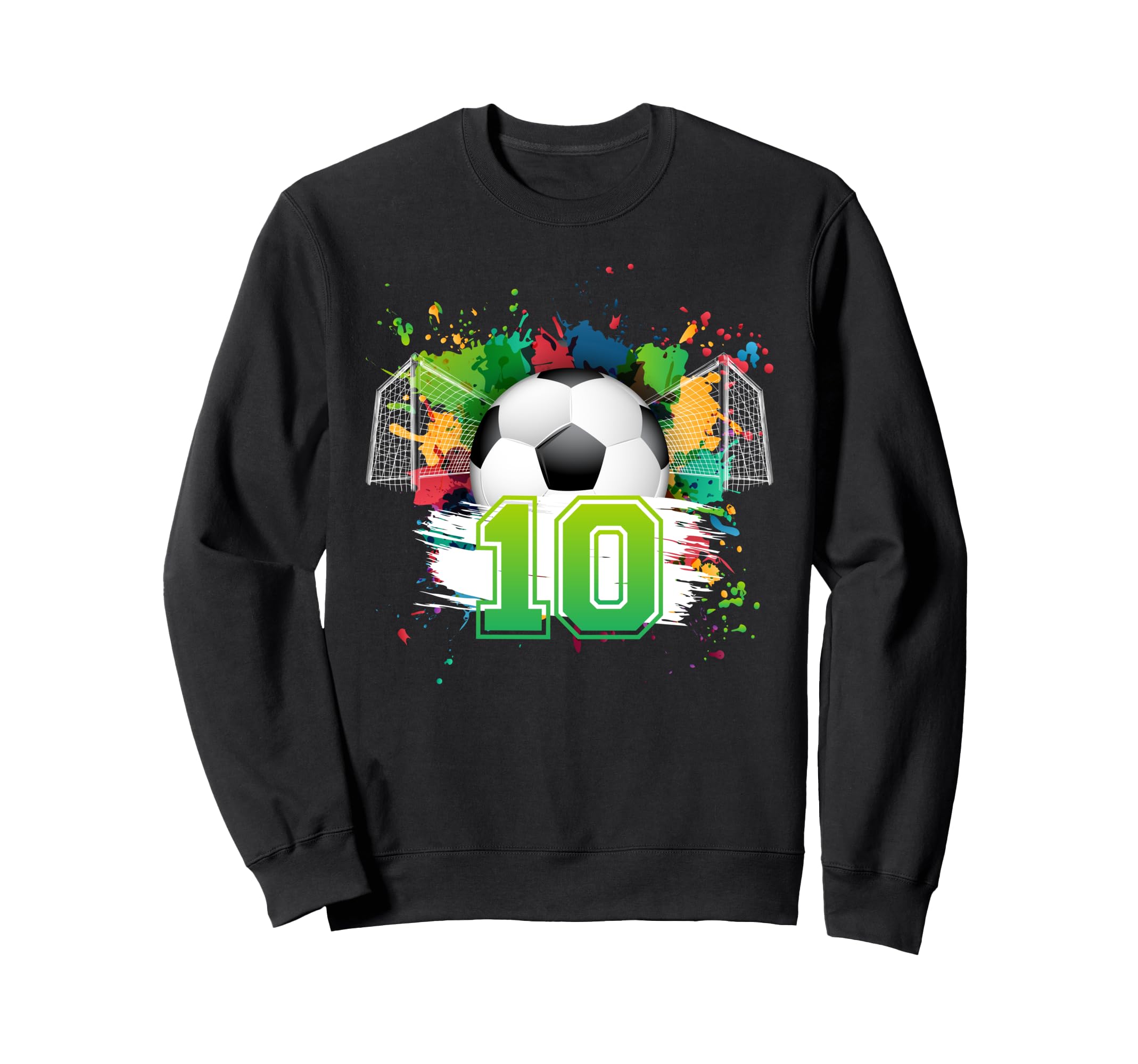 10Th Soccer Birthday Party 10 Year Sweatshirt - Graphic Print Men Women - T-Shirt, Sweatshirt, Hoodie