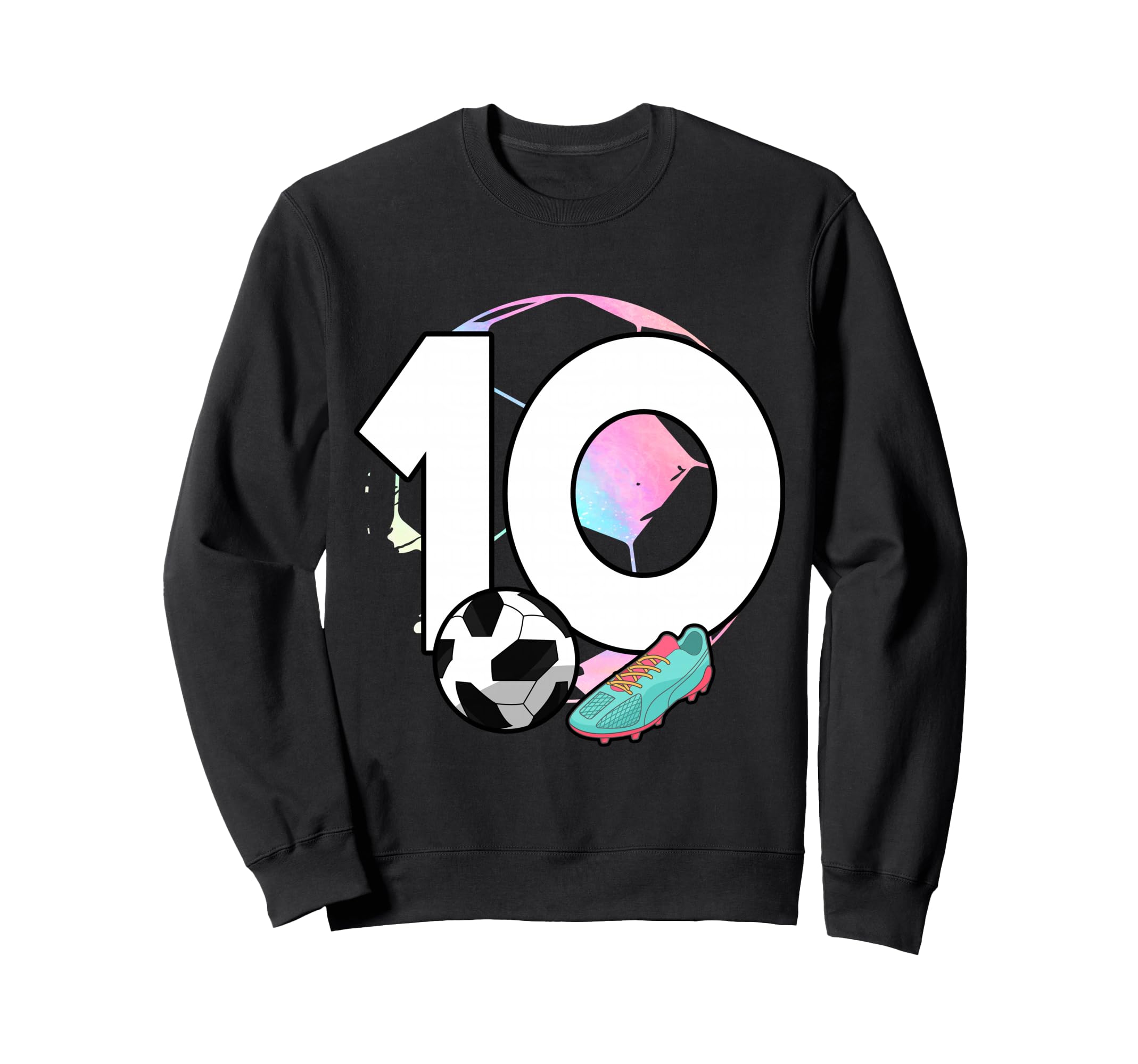 10Th Birthday Soccer Player Sweatshirt - Fun Novelty Design Men Women - T-Shirt, Sweatshirt, Hoodie
