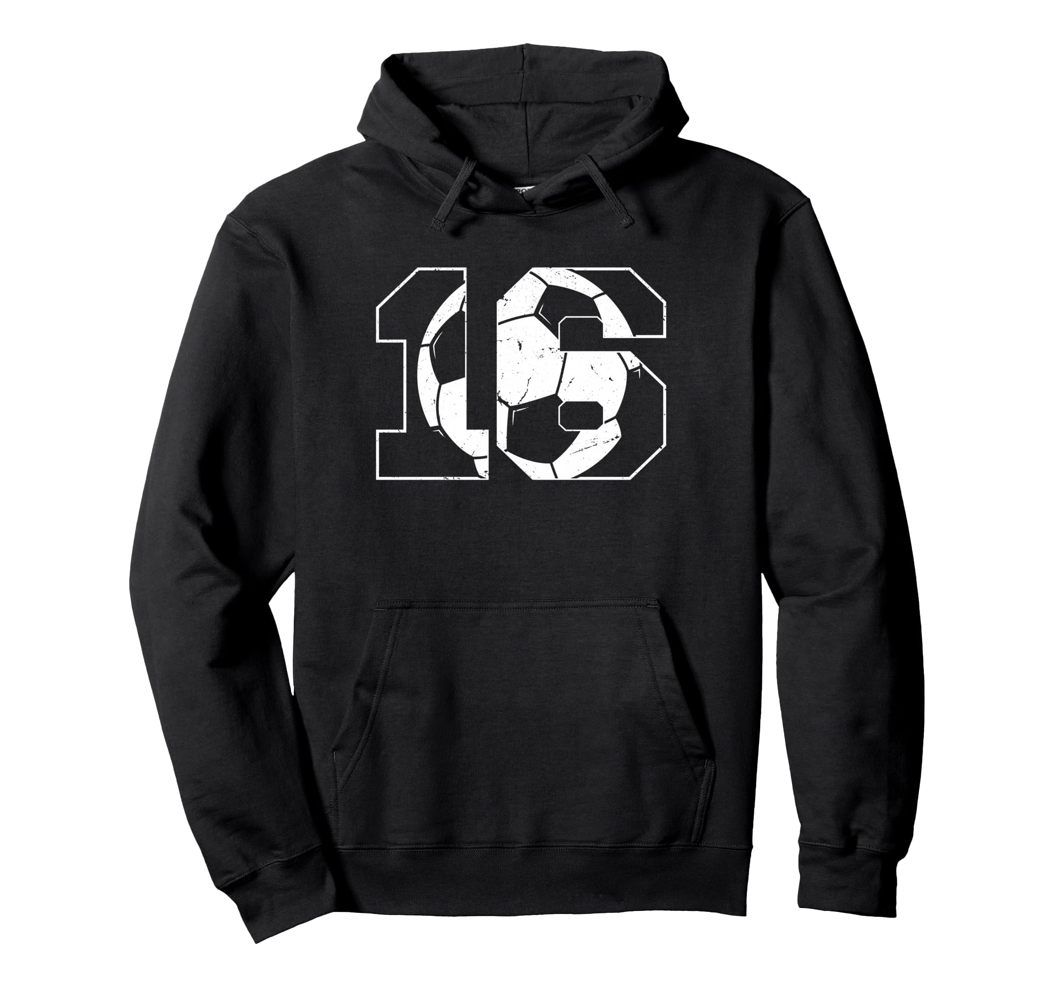 16Th Birthday Soccer Player Football 16 Hoodie - Trendy Graphic Men Women - T-Shirt, Sweatshirt, Hoodie