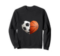 Split Heart Soccer Basketball Sweatshirt - Streetwear Style Men Women - T-Shirt, Sweatshirt, Hoodie