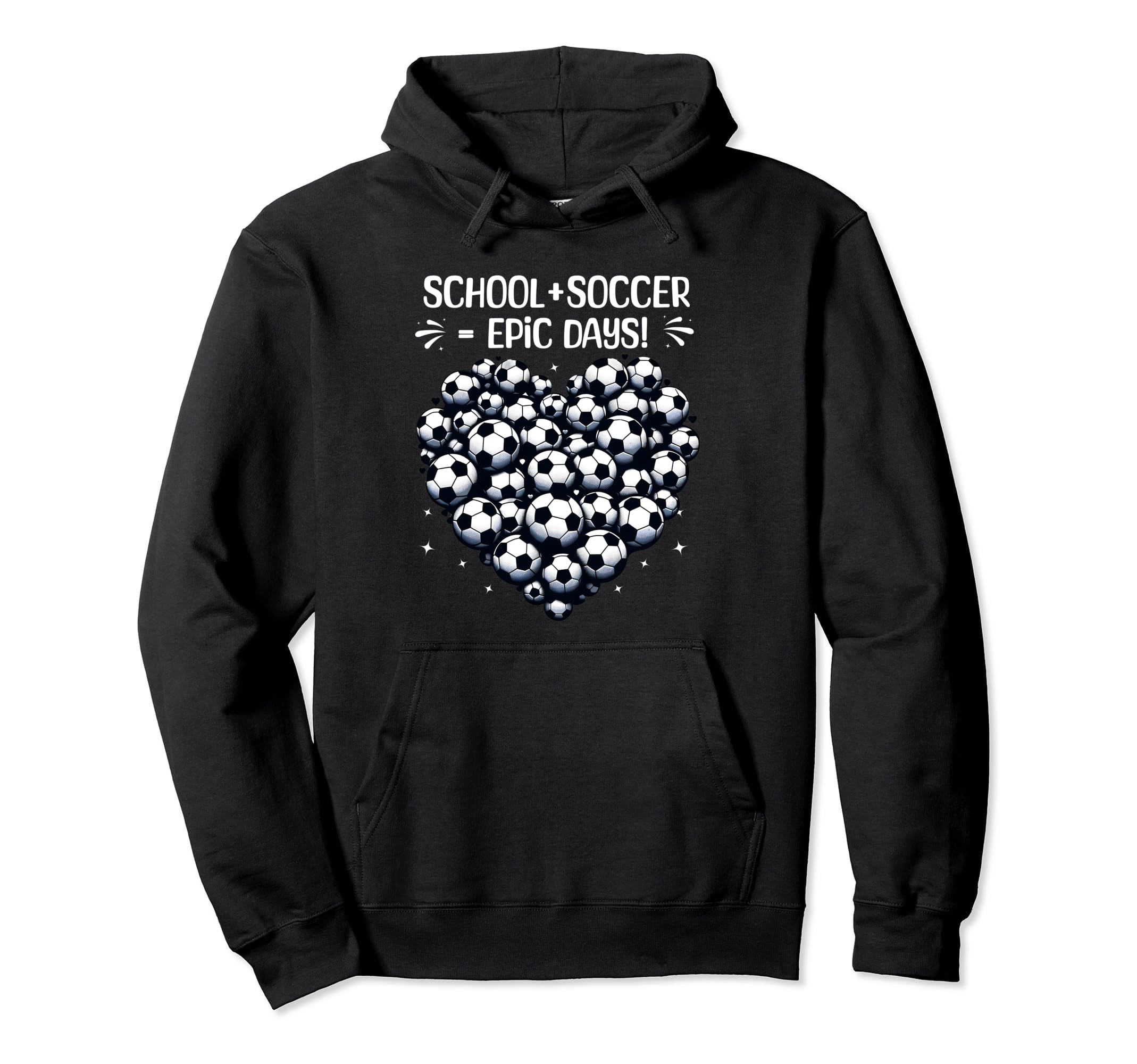 100 Days School Soccer Heart Love 100Th Hoodie - Unique Graphic Men Women - T-Shirt, Sweatshirt, Hoodie