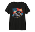 American Flag Trucker Dad Big Rig T-Shirt - Aesthetic Graphic Unisex - T-Shirt, Sweatshirt, Hoodie