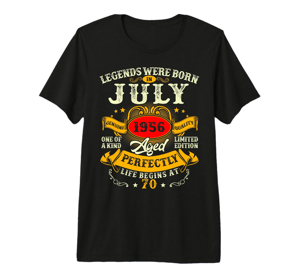 Legends Were Born July 1956 70Th T-Shirt - Minimalist Print Men Women - T-Shirt, Sweatshirt, Hoodie