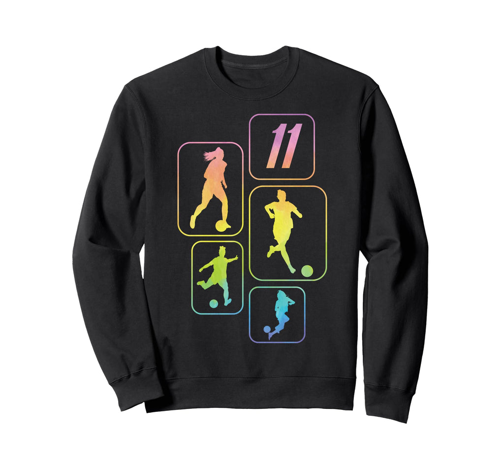 11Th Birthday Soccer Player Football Sweatshirt - Streetwear Style Unisex - T-Shirt, Sweatshirt, Hoodie