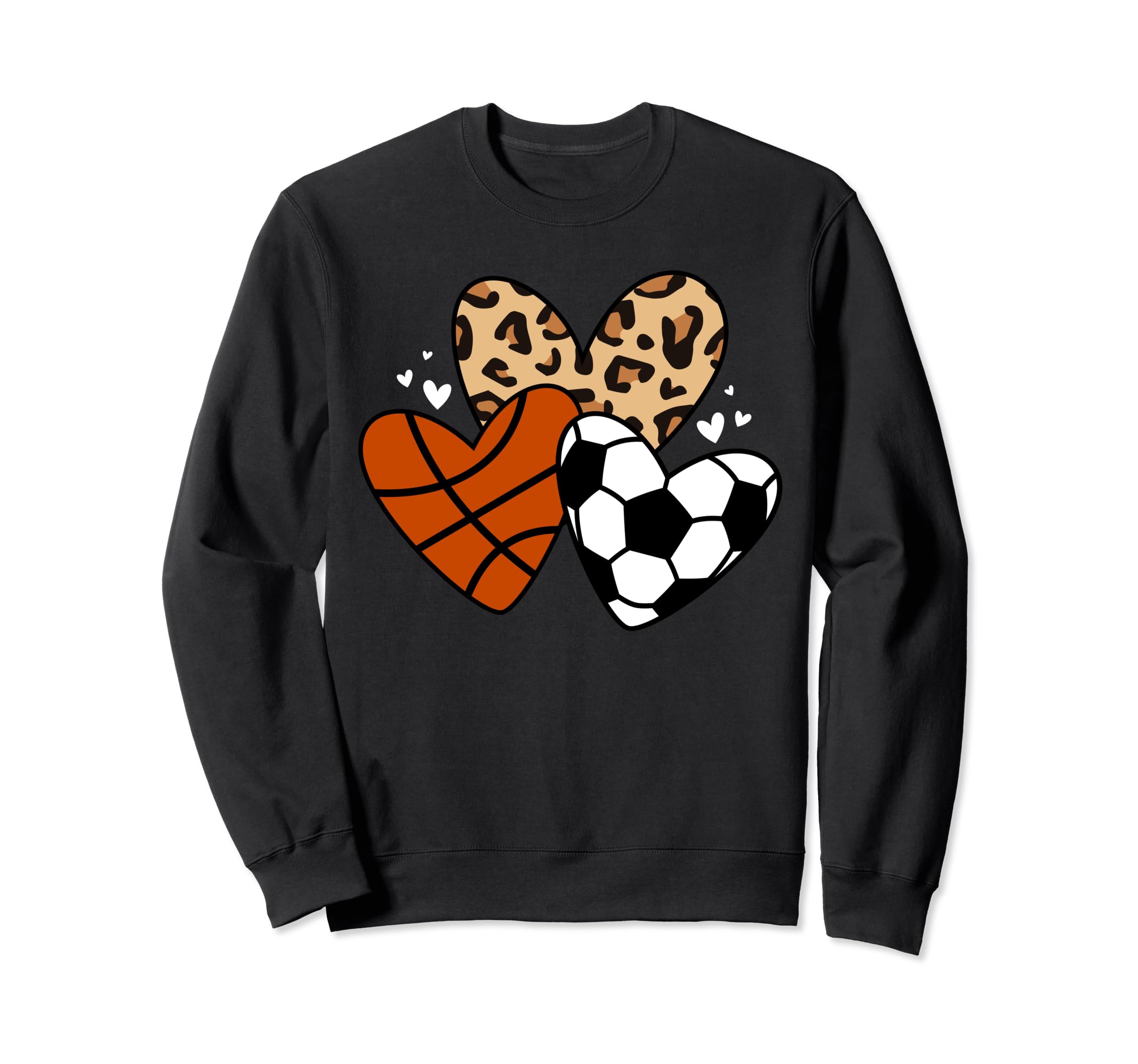 Soccer Basketball Heart Funny Soccer Sweatshirt - Novelty Apparel Unisex - T-Shirt, Sweatshirt, Hoodie