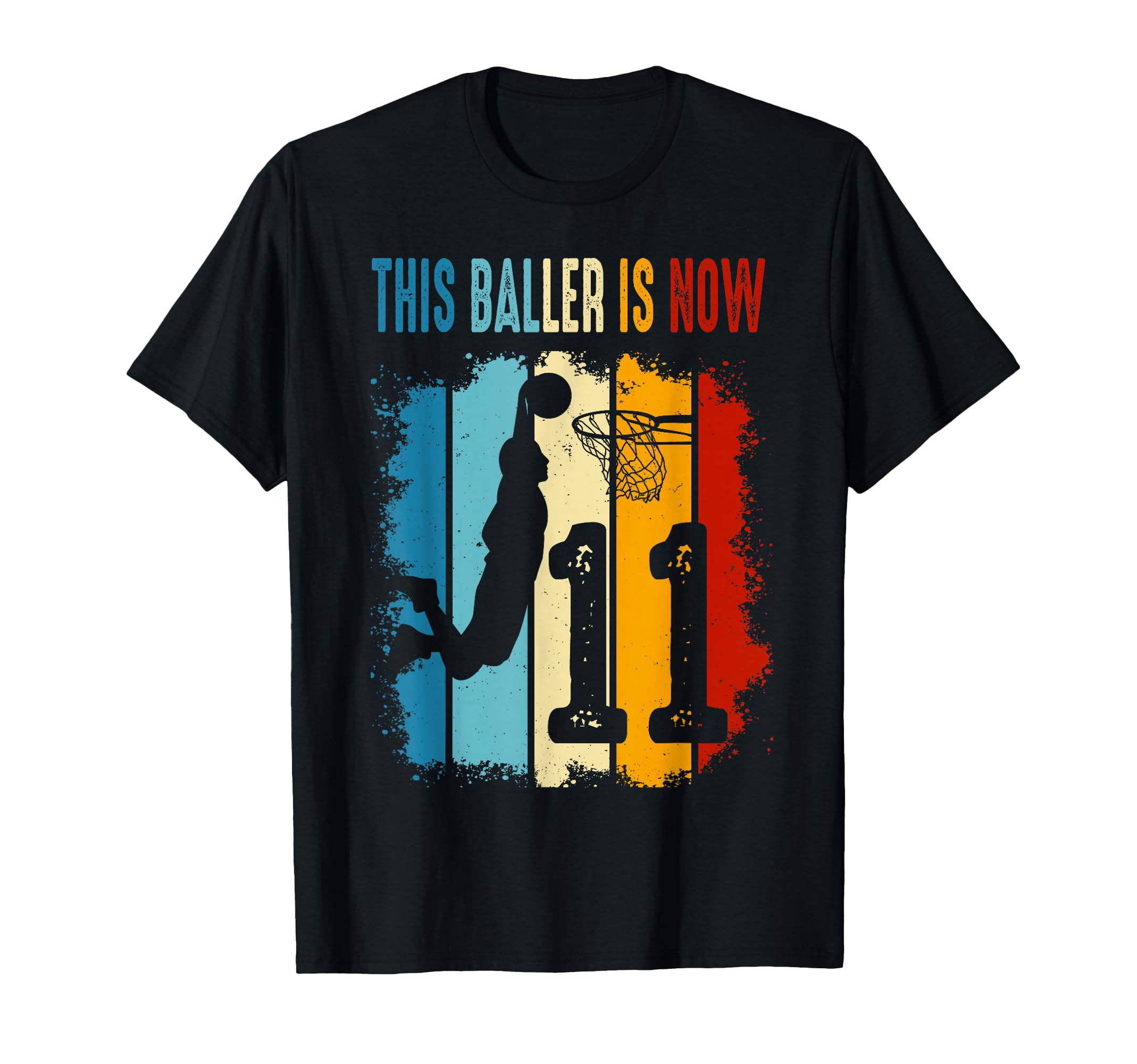 11 Year Old Basketball 11Th Birthday T-Shirt - Custom Art Print Unisex - T-Shirt, Sweatshirt, Hoodie