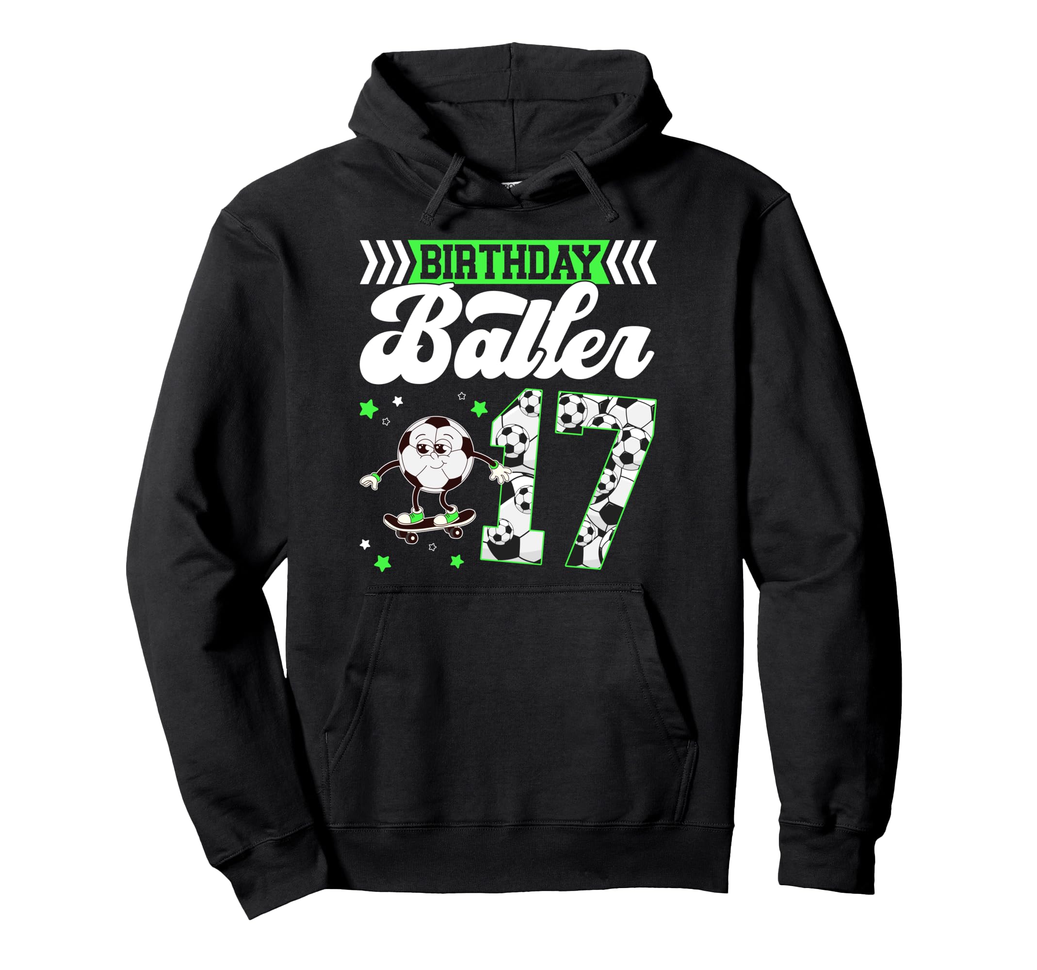 17Th Soccer Birthday Party Seventeen Hoodie - Minimalist Print Men Women - T-Shirt, Sweatshirt, Hoodie