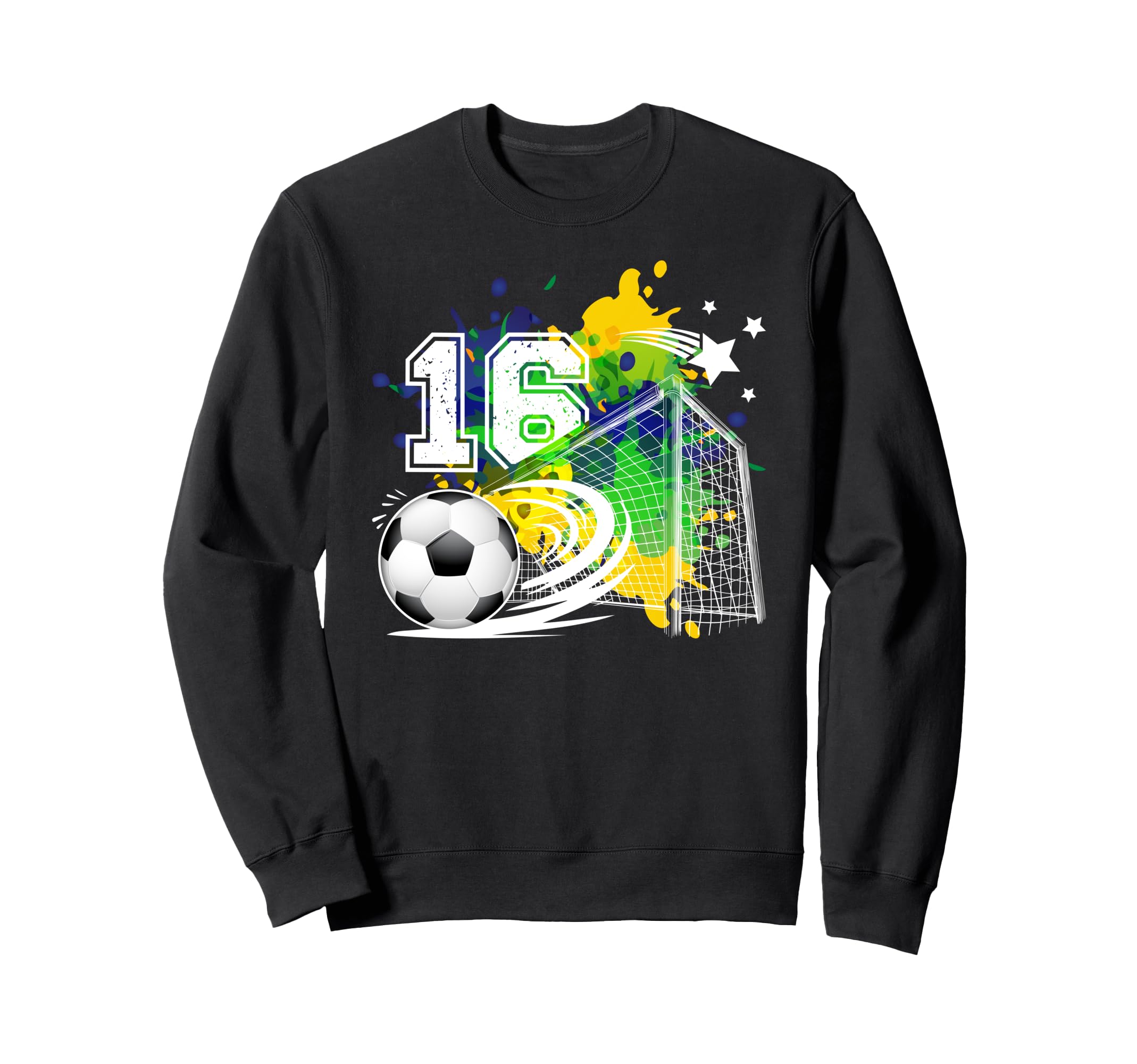 16Th Soccer Birthday Party 16 Year Sweatshirt - Custom Art Print Men Women - T-Shirt, Sweatshirt, Hoodie
