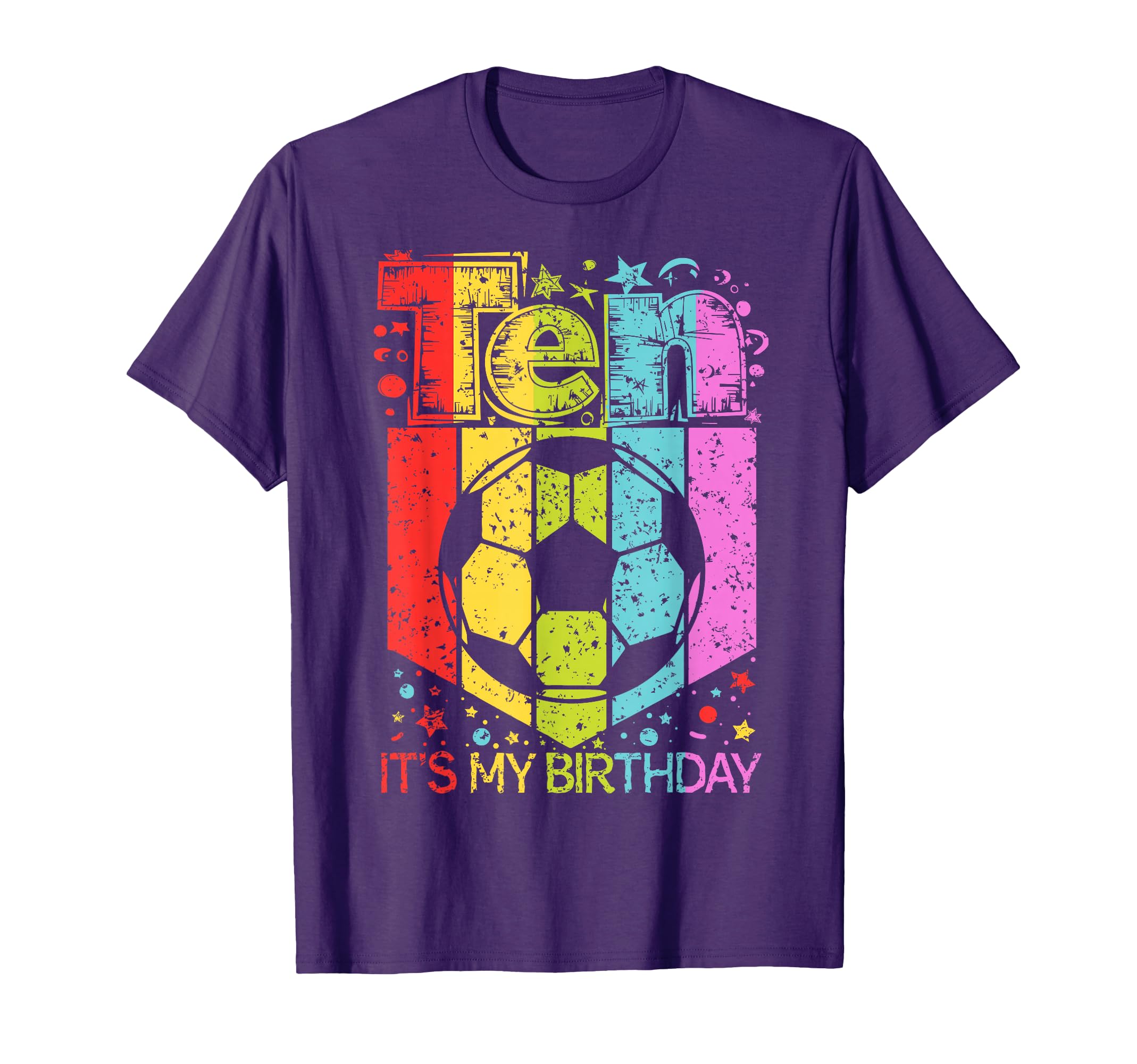 10Th Birthday Ten 10 Year Old Soccer T-Shirt - Custom Art Print Men Women - T-Shirt, Sweatshirt, Hoodie
