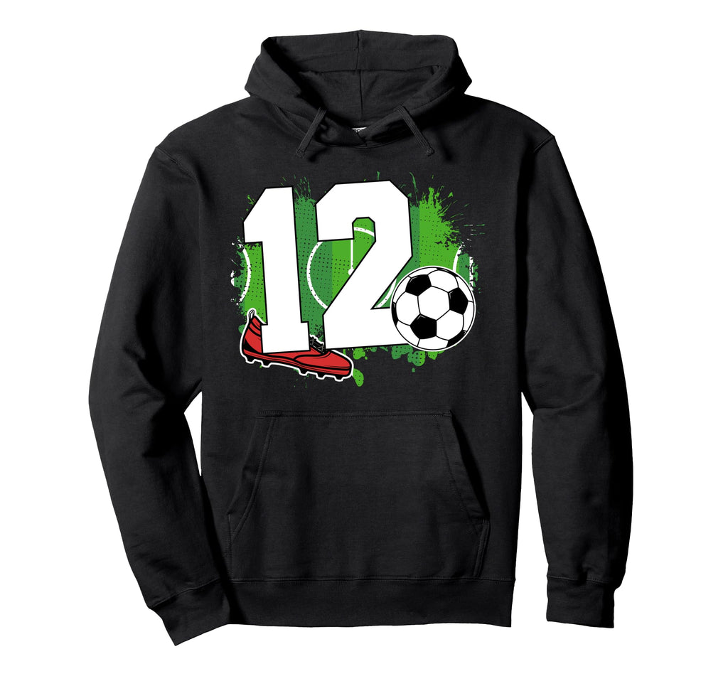 12Th Birthday Soccer Twelve Year Old Hoodie - Streetwear Style for Adults - T-Shirt, Sweatshirt, Hoodie