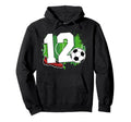 12Th Birthday Soccer Twelve Year Old Hoodie - Streetwear Style for Adults - T-Shirt, Sweatshirt, Hoodie