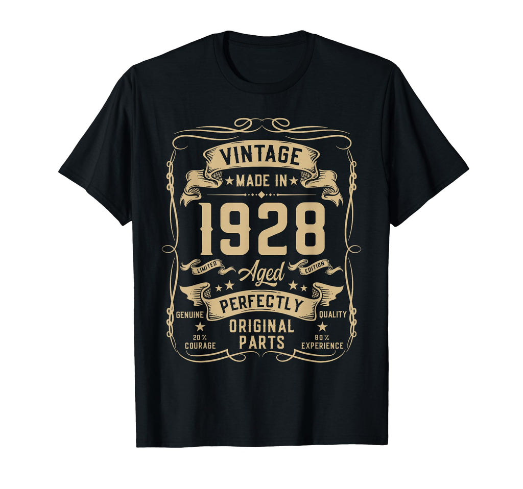 1928 98Yr 98Th Birthday Gifts 98 Years T-Shirt - Aesthetic Graphic Unisex - T-Shirt, Sweatshirt, Hoodie