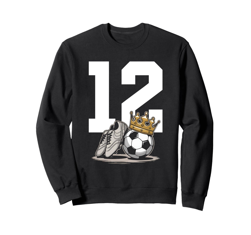 12 Soccer Birthday Gift Soccer Fan Sweatshirt - Trendy Graphic Men Women - T-Shirt, Sweatshirt, Hoodie