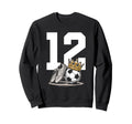 12 Soccer Birthday Gift Soccer Fan Sweatshirt - Trendy Graphic Men Women - T-Shirt, Sweatshirt, Hoodie